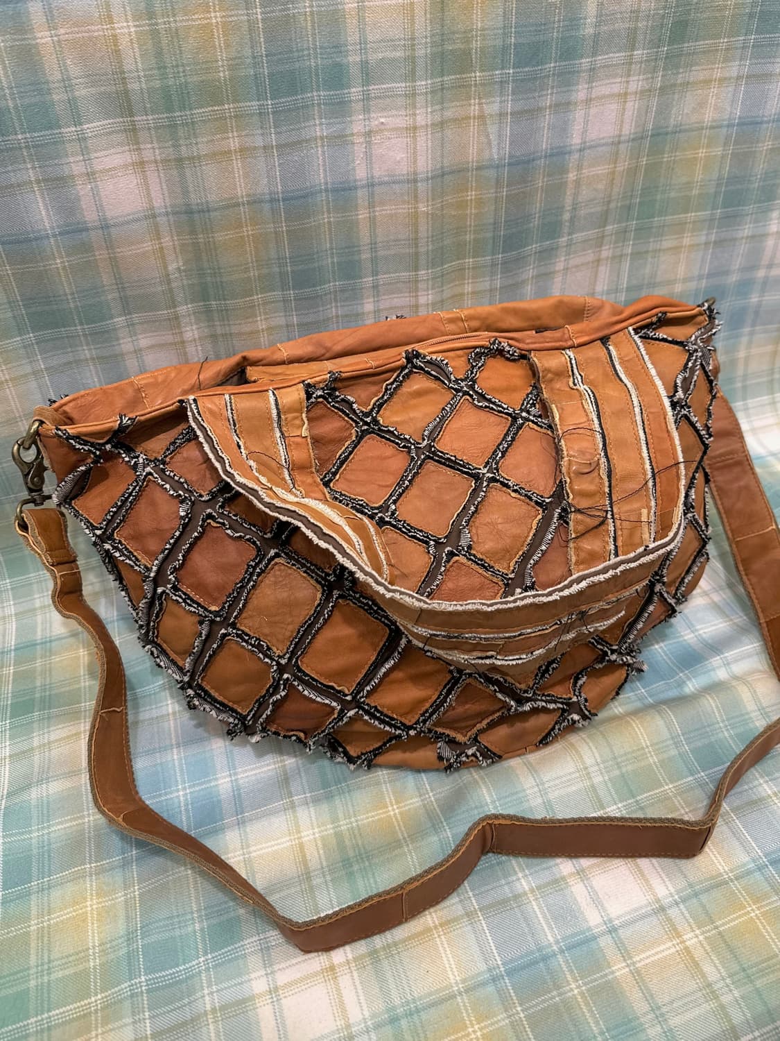 Brown Real Leather Cross Bag 상품이미지2