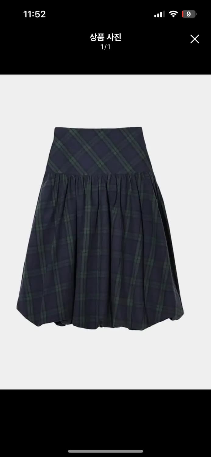 생긴스튜디오 BALLOON SHIRRING SKIRT - CHECK 상품이미지1