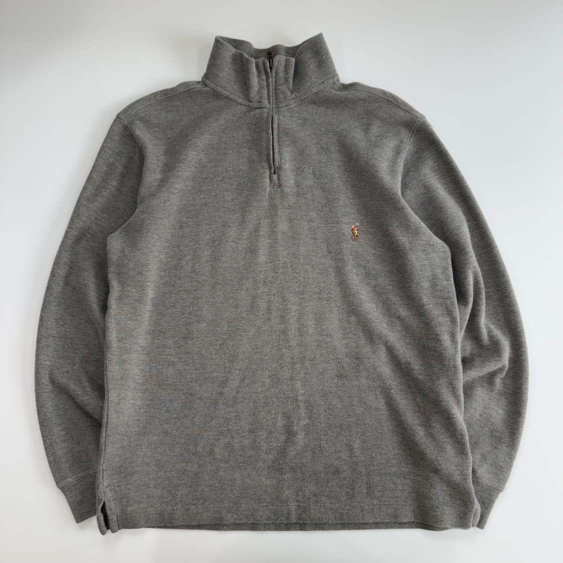 Polo 폴로 멀티포니 그레이 하이넥 반집업 니트 상품이미지3