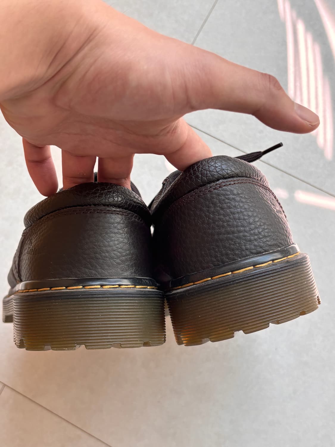 Dr.Martens ASHFIELD 빈티지 브라운 레더 더비 UK9 상품이미지5