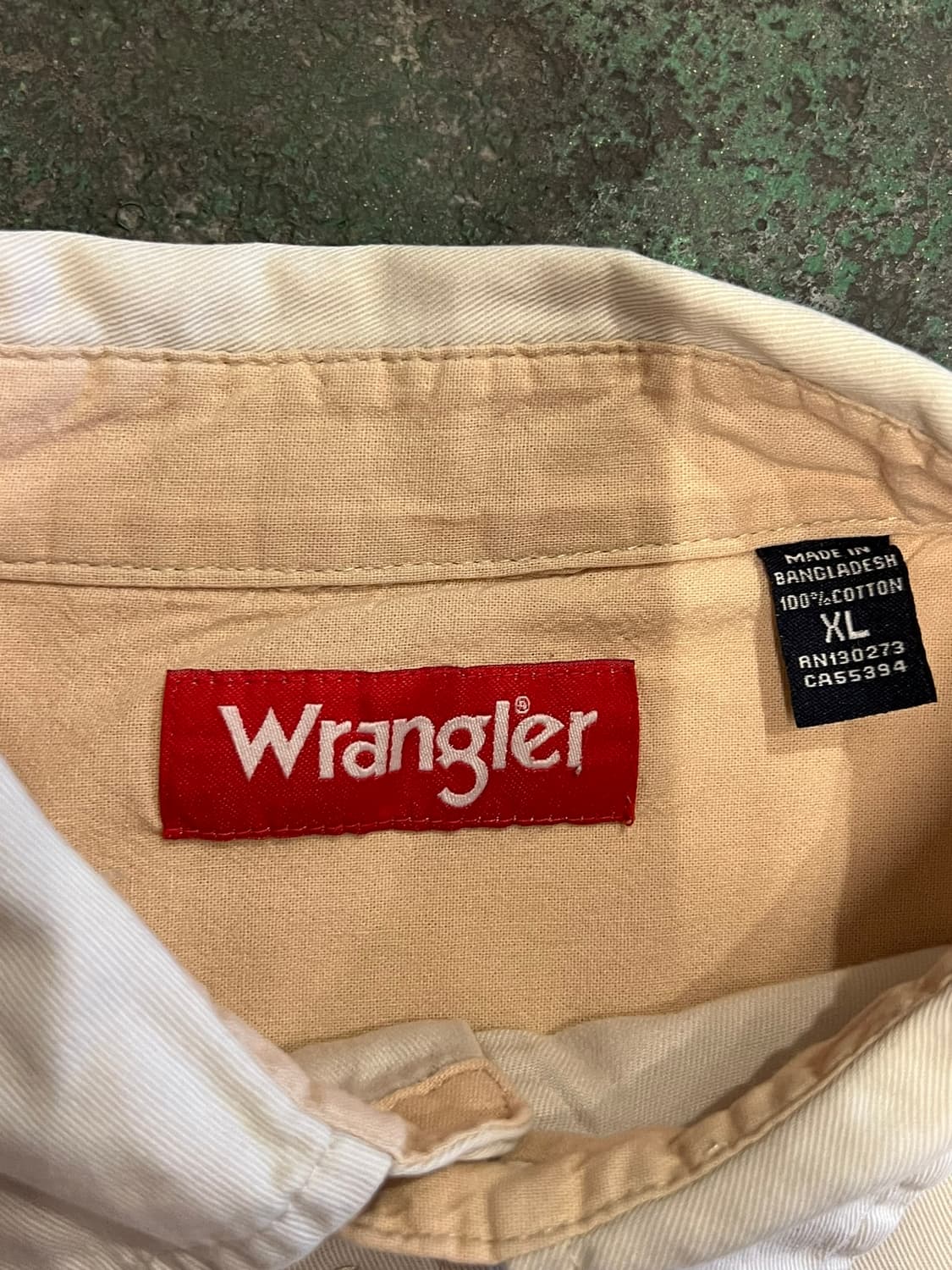 [XL] 랭글러 코튼 트윌 워크 셔츠 아이보리 더블포켓 Wrangler 상품이미지6