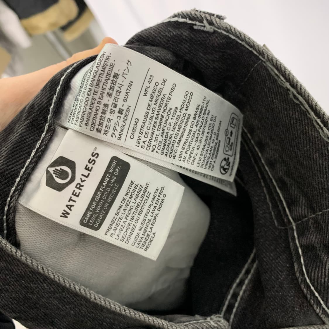 리바이스 실버탭 빈티지 흑청 데님팬츠 카고 바지 y2k 00s 30인치 상품이미지6
