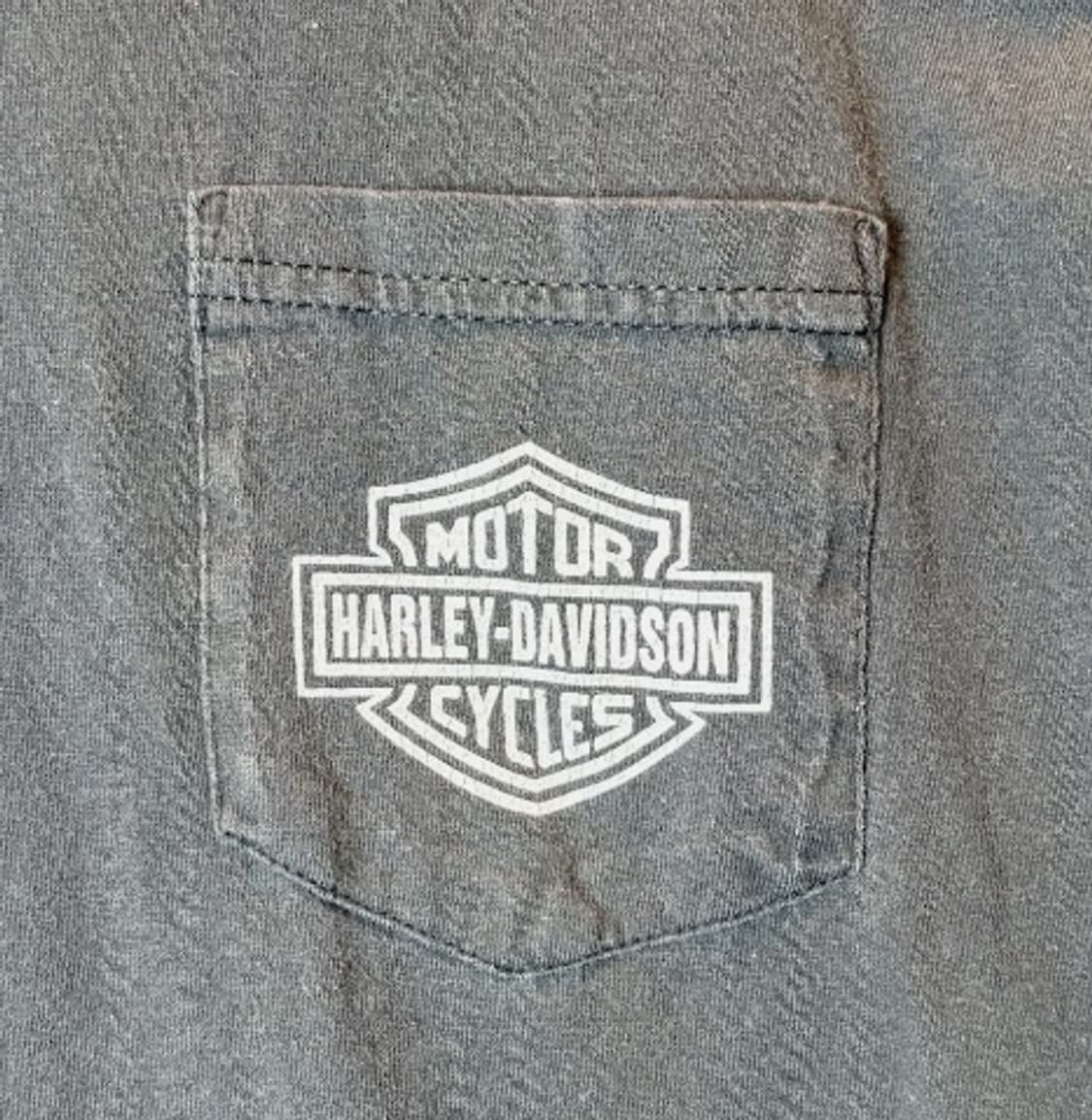 할리데이비슨 90s USA 포켓 프린팅 반팔티 상품이미지3