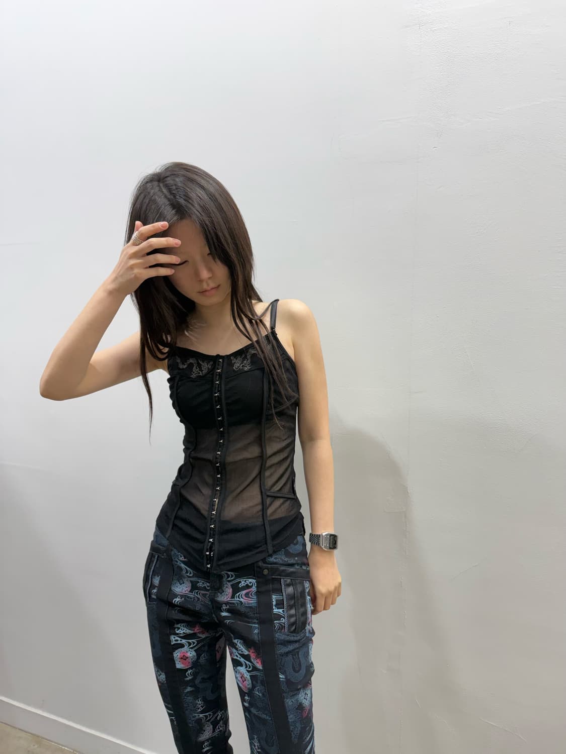 오즈온 시스루 코르셋 슬리브리스 상품이미지1