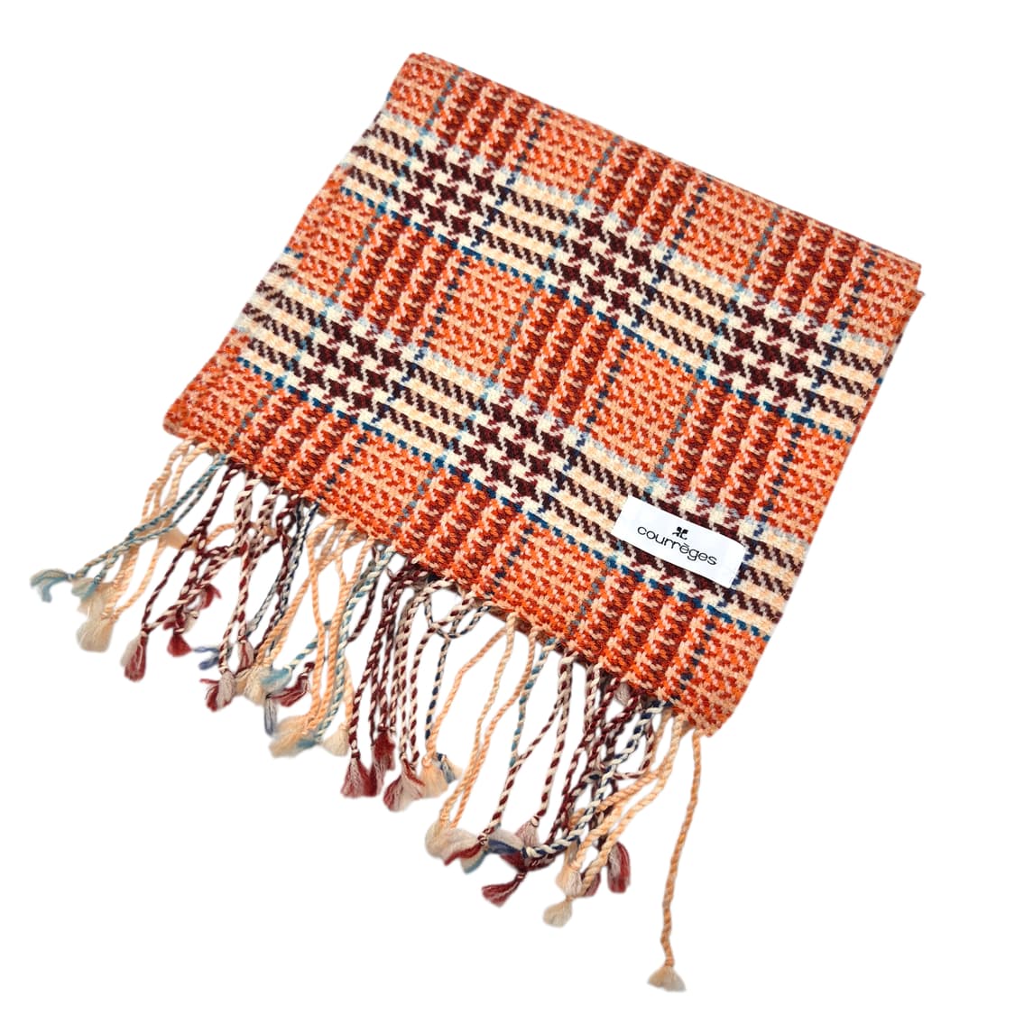 프랑스 꾸레쥬 클래식 체크 메리노 울100% 머플러 상품이미지3