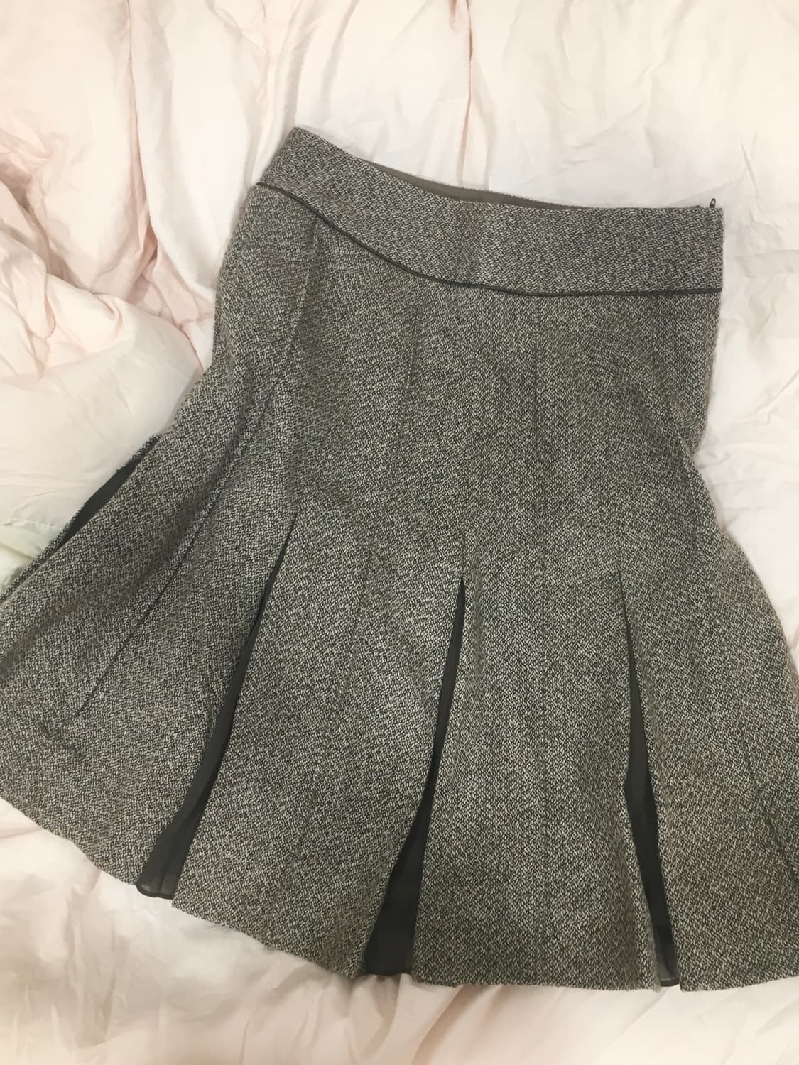 모리걸 빈티지 플리츠 브라운 초코 스커트 상품이미지1