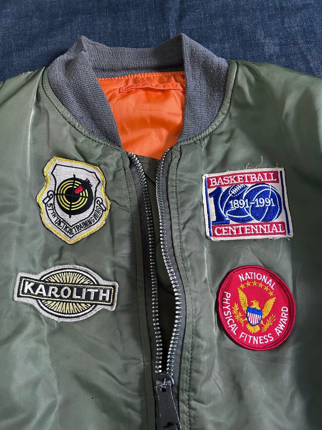 90s 알파인더스트리 ma-1 플라이트 자켓 Made in USA 상품이미지5