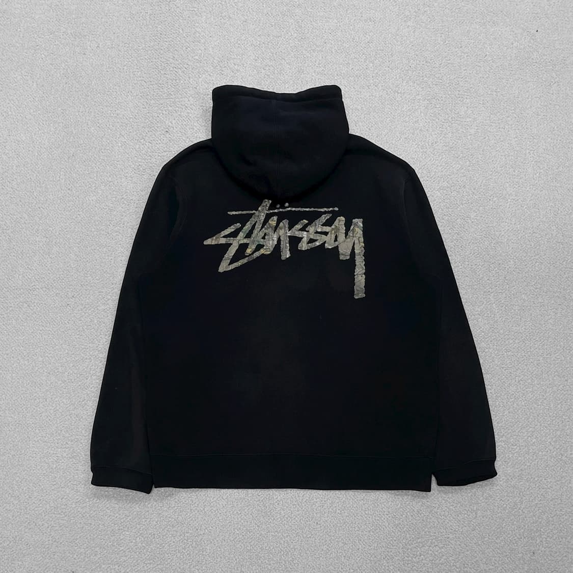 스투시 Stussy 트리 카모 스탁 후드집업 블랙 상품이미지1