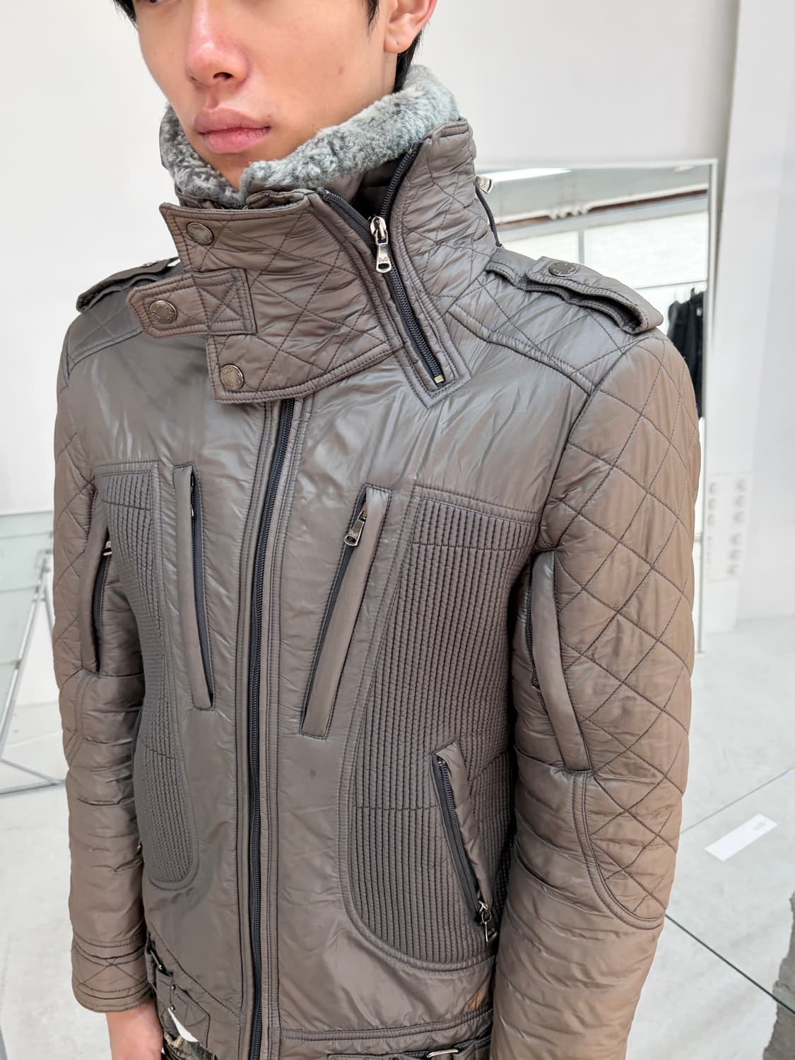 08fw 돌체앤가바나 아스트로 하이넥 10지퍼 자켓 상품이미지4