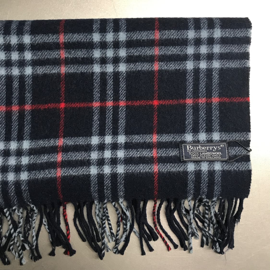 버버리 정품 램스울 머플러 네이비 상품이미지3