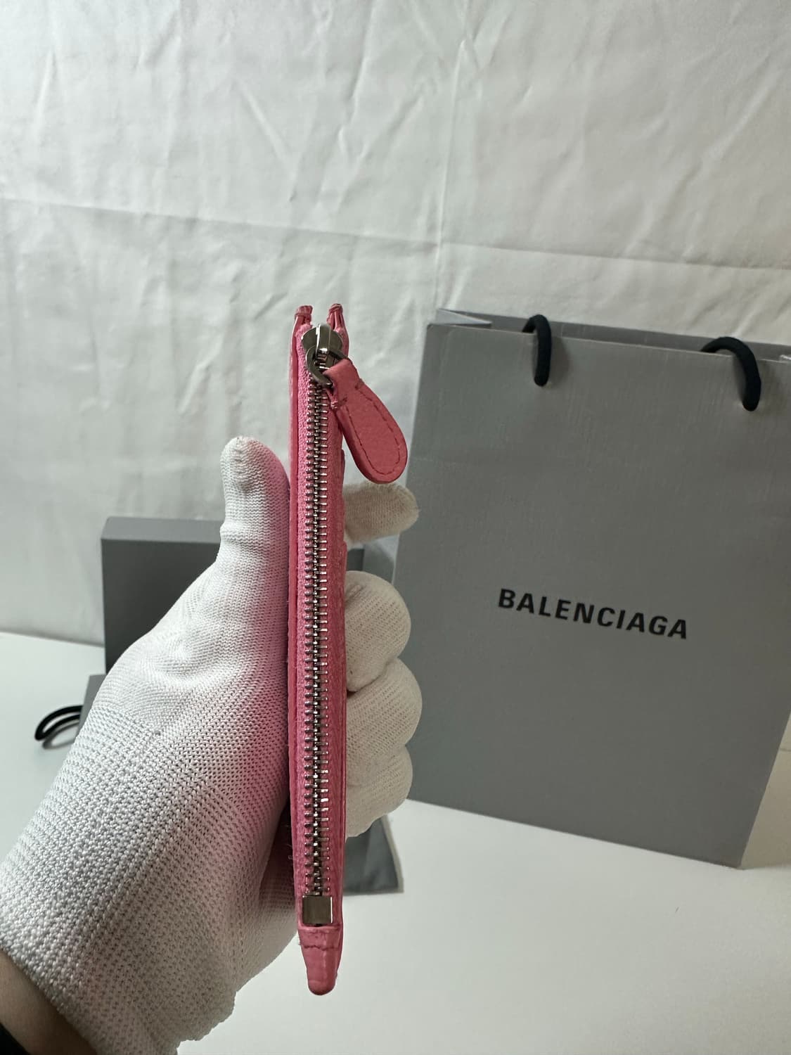 발렌시아가 지퍼 카드지갑 핑크 (OS) 상품이미지7