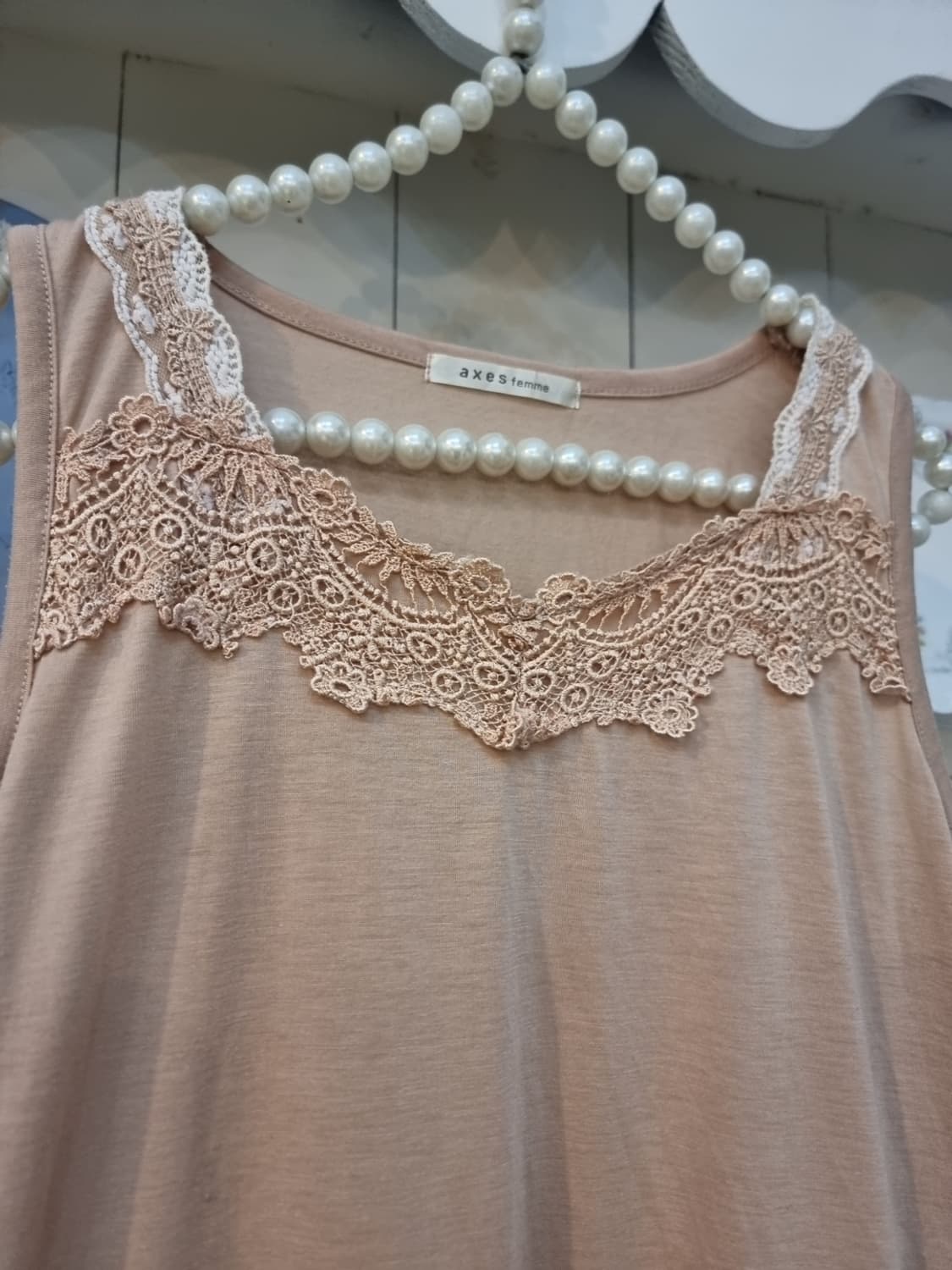 액시즈팜(Axes femme) 모카 레이스 프릴 원피스 상품이미지3