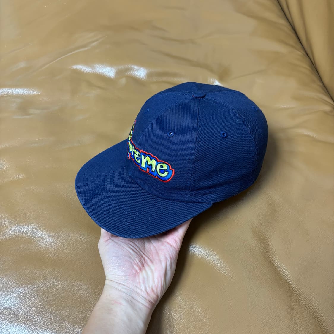 Supreme 슈프림 곤즈 워시드 네이비 6패널 볼캡 모자 (Navy) 상품이미지4