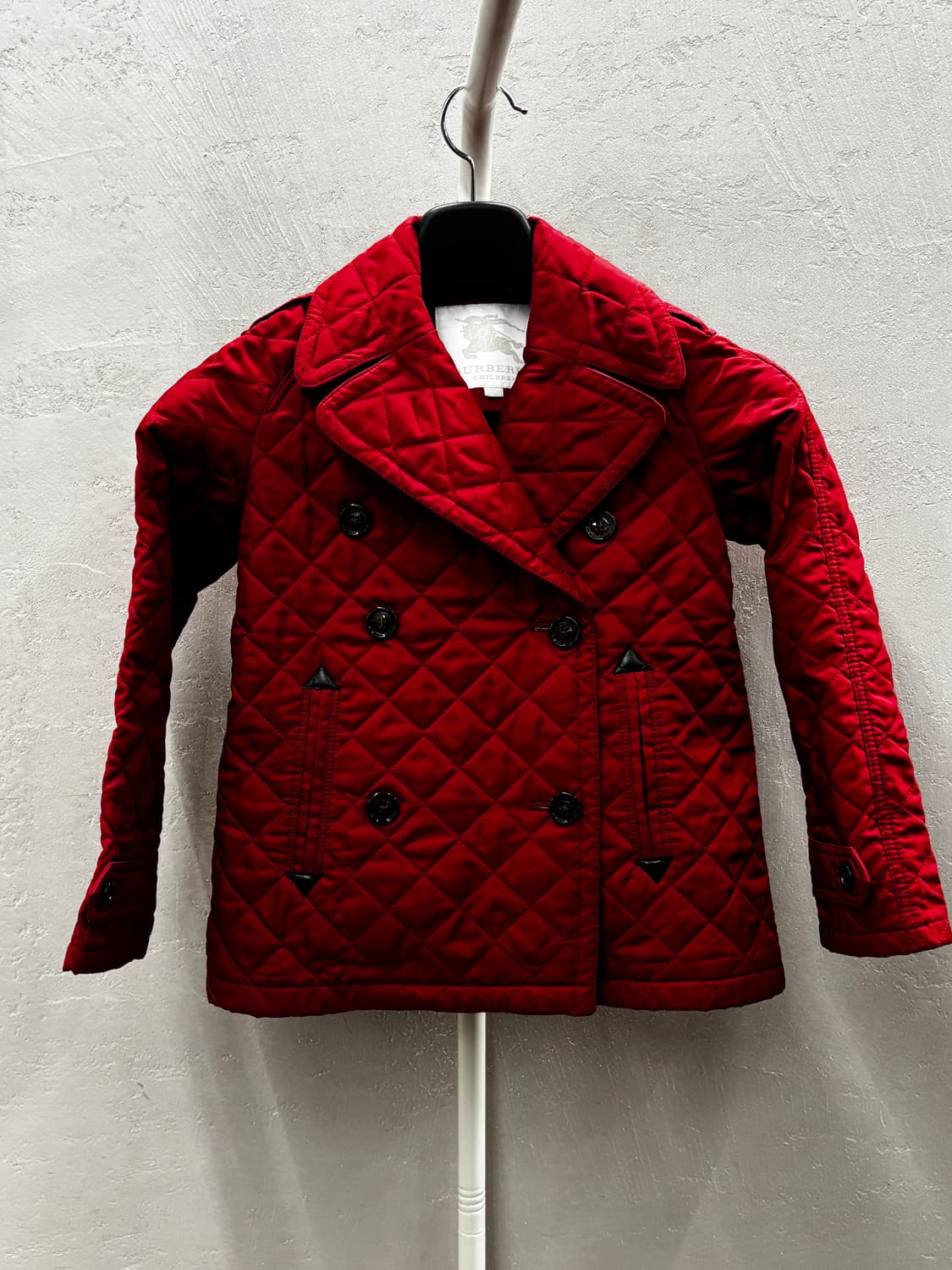 버버리 레드 퀼팅 더블 코트 8Y 상품이미지2