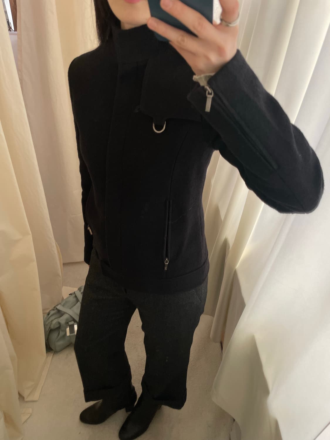 vintage high neck boucle wool jacket 상품이미지9