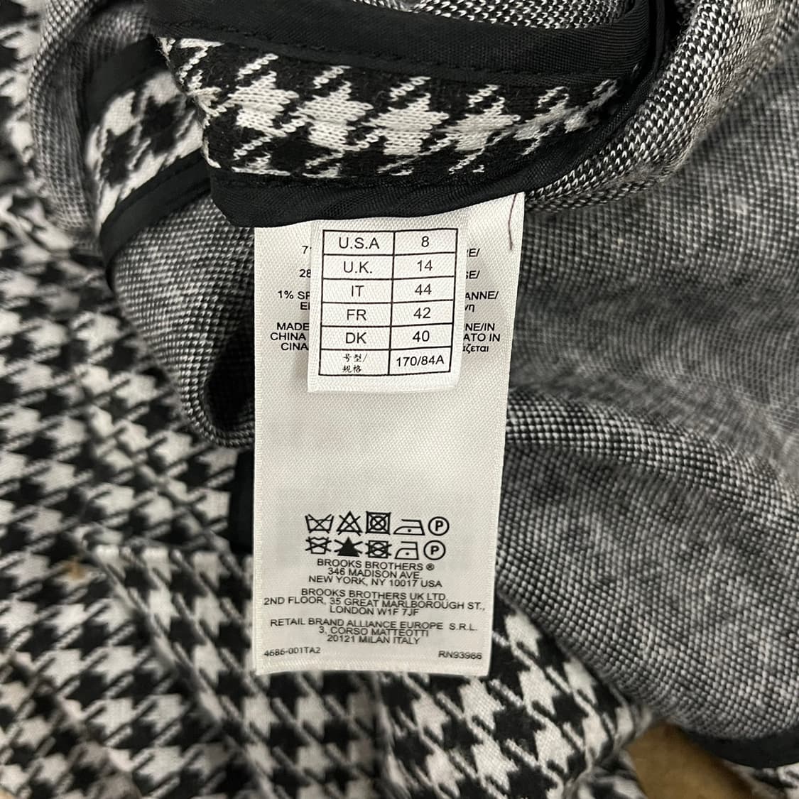 [정품/8] 브룩스 브라더스 깅엄체크 반팔 블라우스 b19 상품이미지5