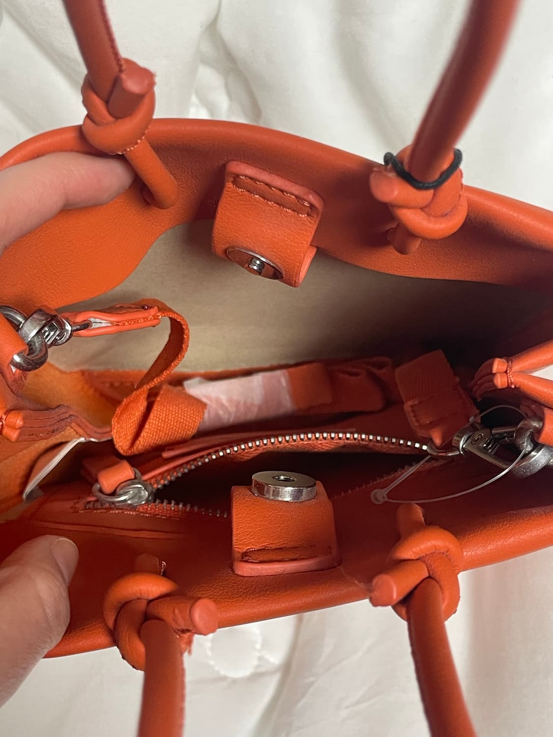 자라 미니 핸드백 오렌지 상품이미지2