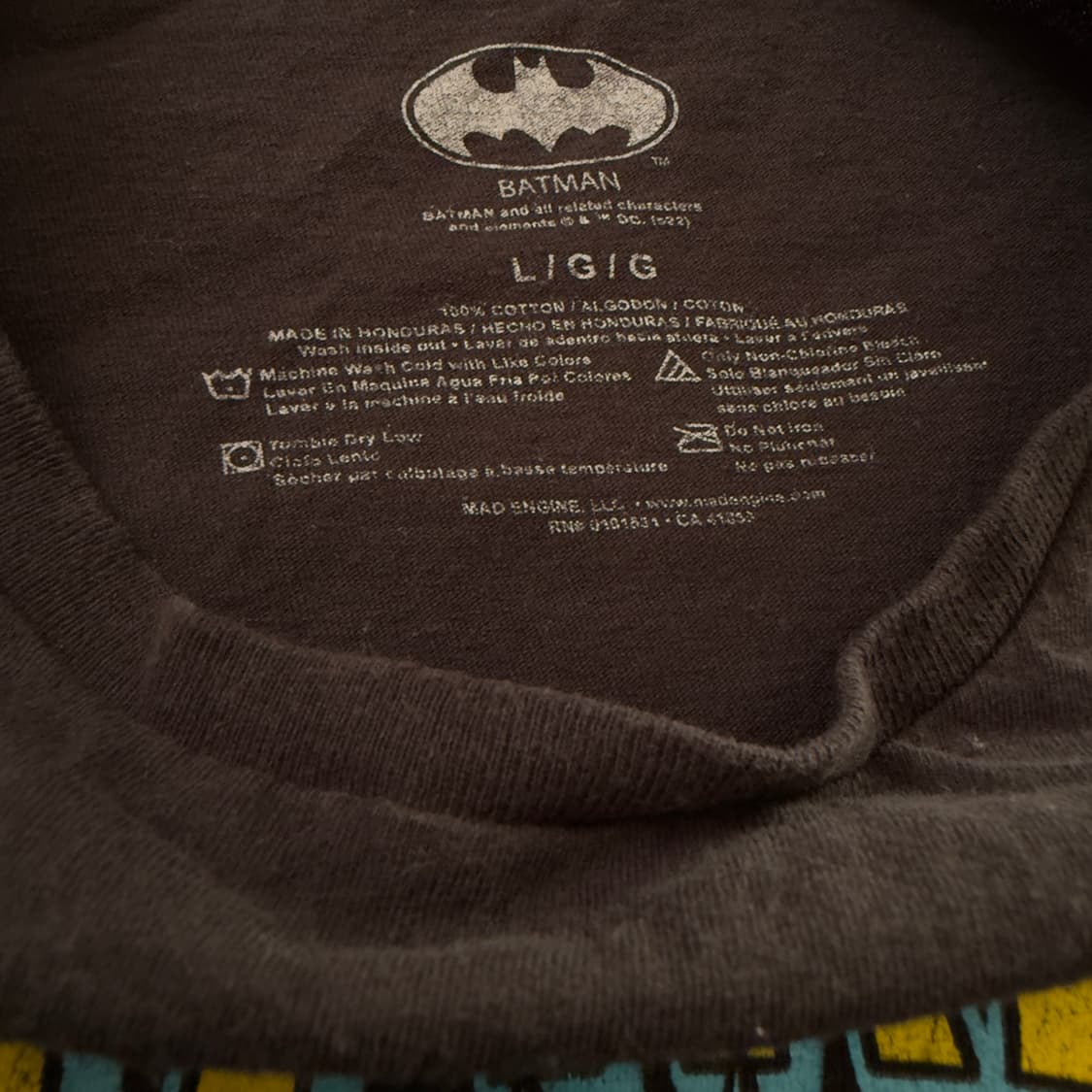 빈티지 DC 코믹스 배트맨 공식 티셔츠 상품이미지2