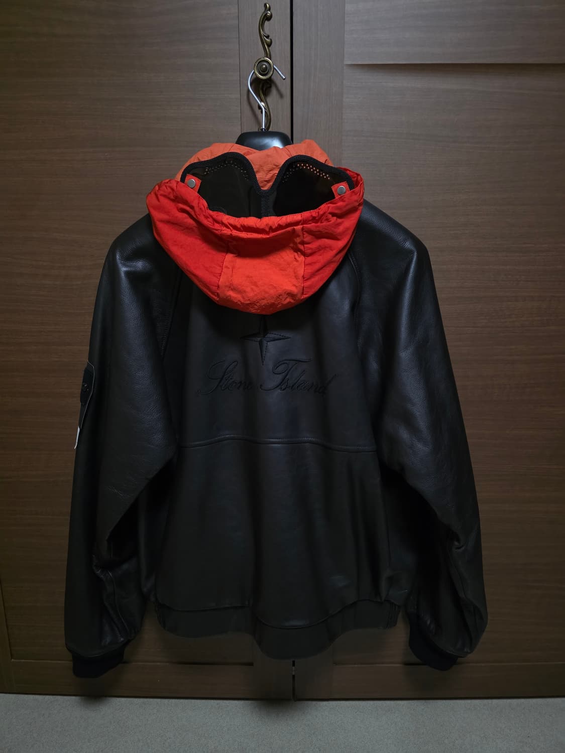 스톤아일랜드 슈프림 레더자켓 블랙 L 새상품 상품이미지2
