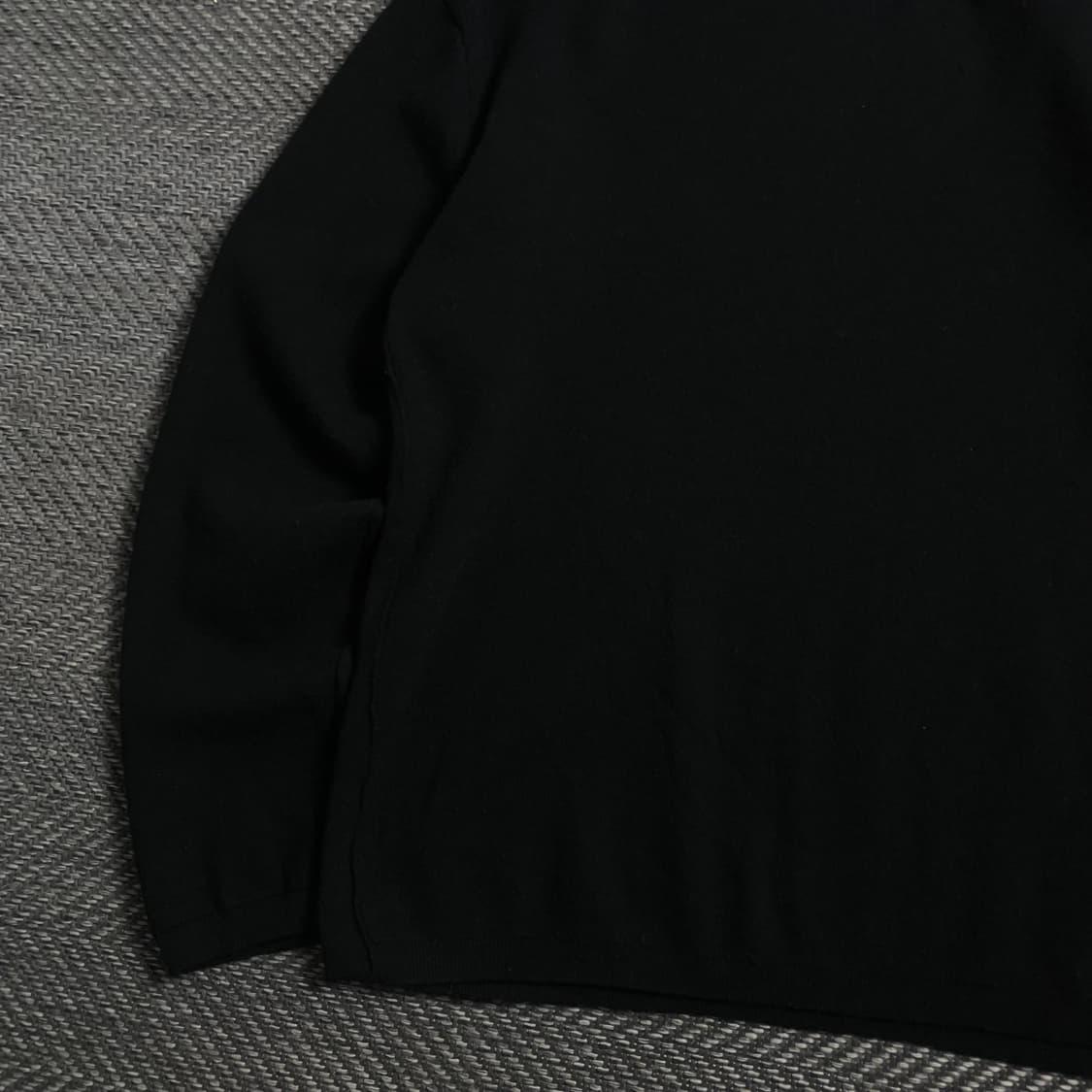 지오지아 캐시미어 블랙 미니멀 폴라 니트o 4034 상품이미지3