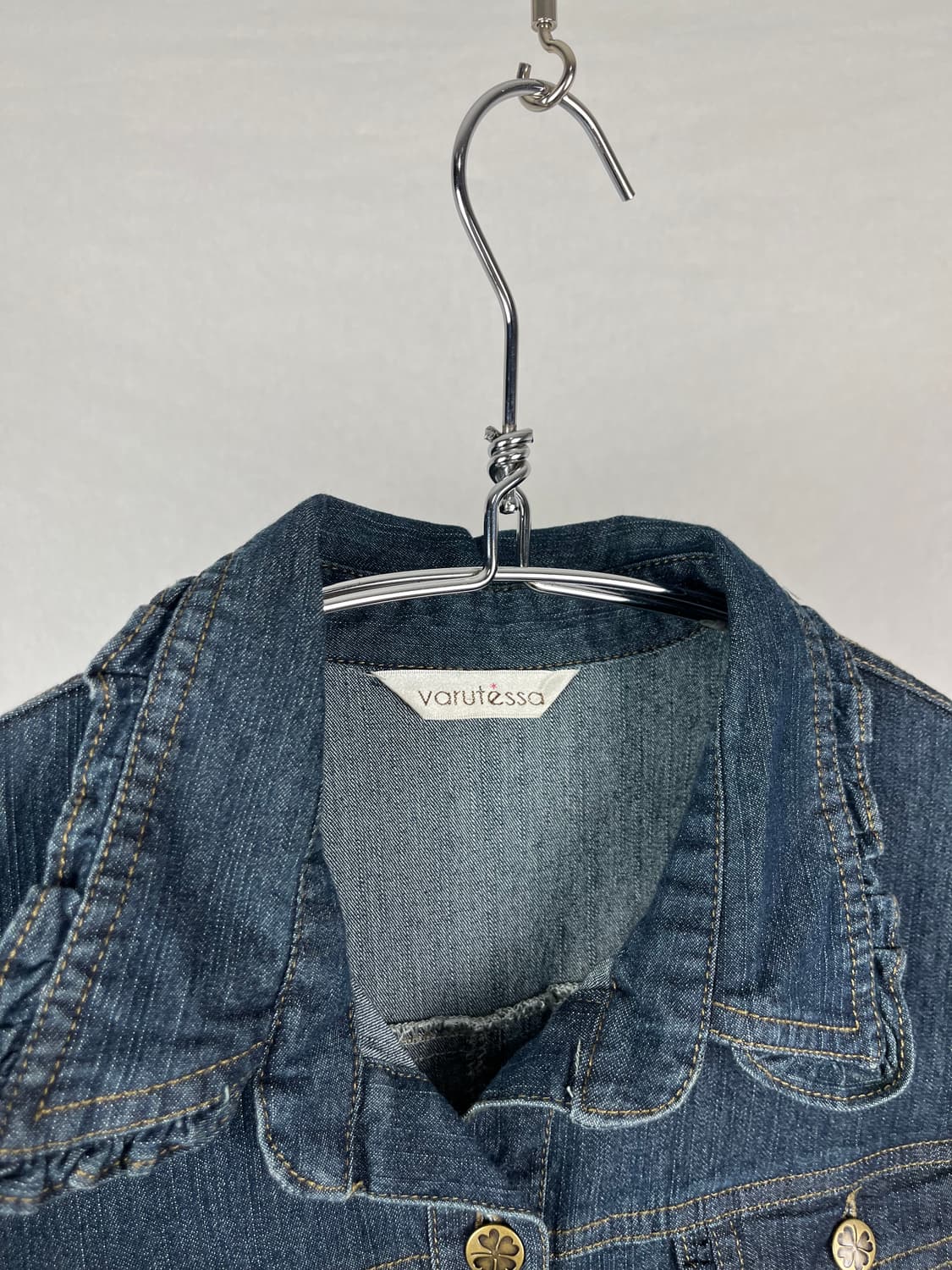 Vintage 레이스 판넬 데님셔츠  상품이미지4