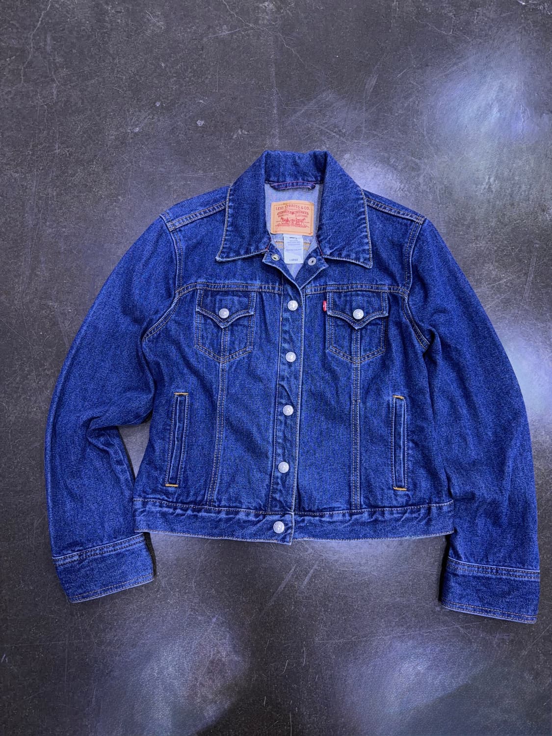 리바이스 00's 빈티지 워싱 우먼스 데님 트러커 자켓 L 상품이미지1