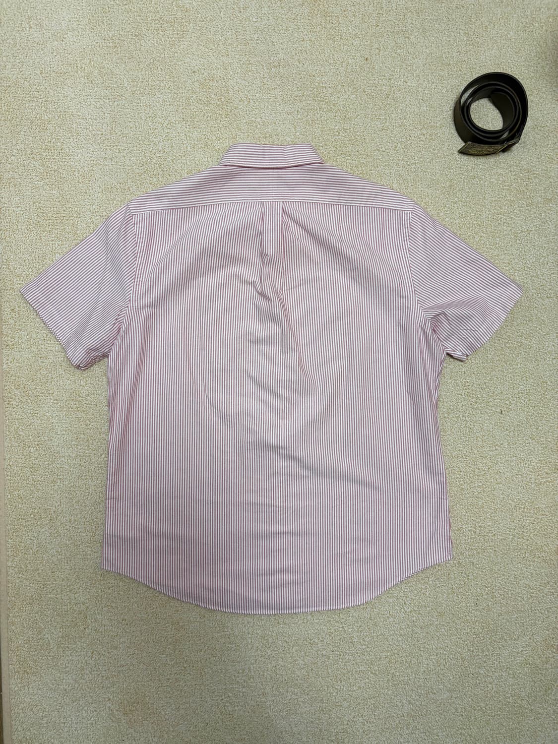 100-105) 폴로 랄프로렌 옥스포드 스트라이프 반팔 셔츠 핑크 상품이미지7