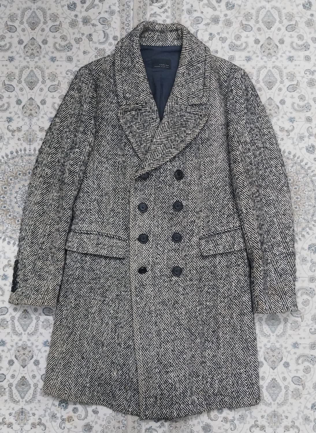 자라 헤링본 오버핏 코트 L 상품이미지1