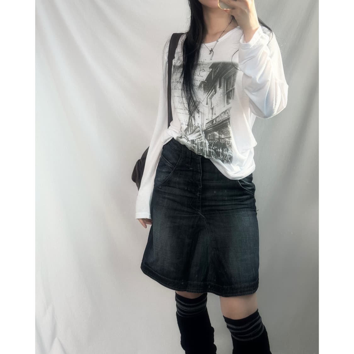 펑크 그래픽 롱슬리브 티 상품이미지1