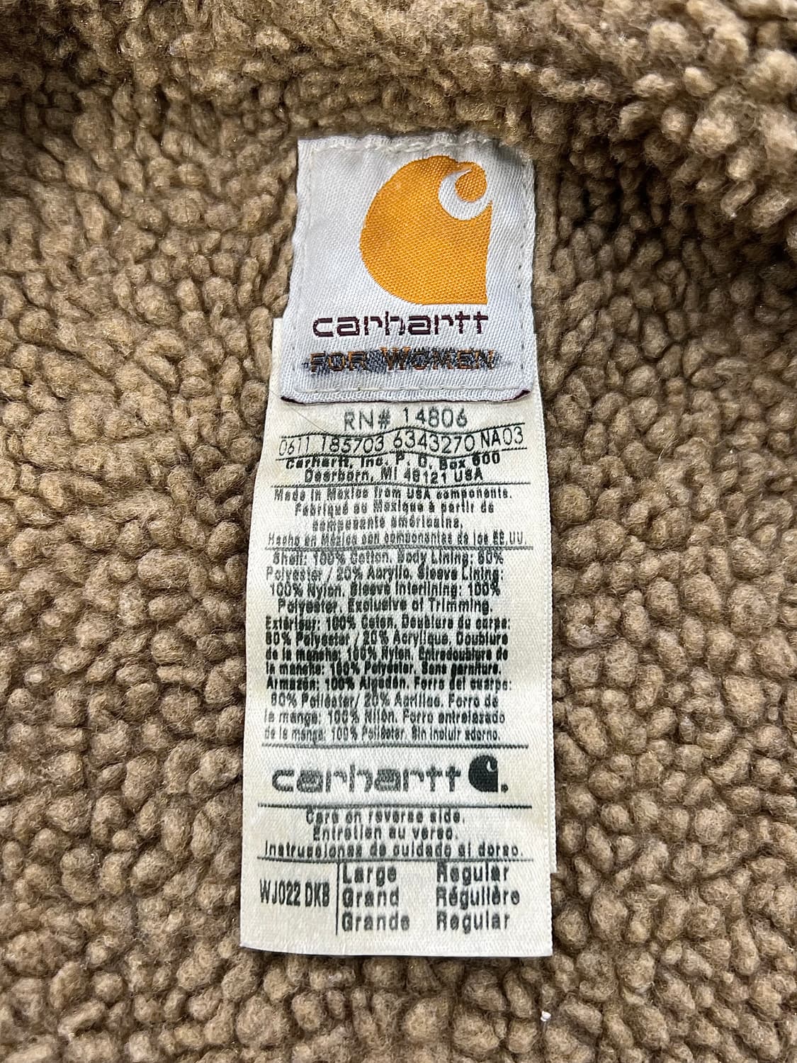 00s 칼하트 샌드 스톤 타임 트래블 셰르파 캐년 자켓 상품이미지7