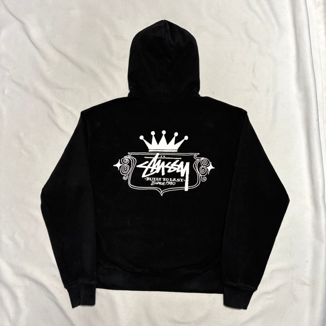 L 스투시 빌트 투 라스트 블랙 후드 집업 상품이미지3