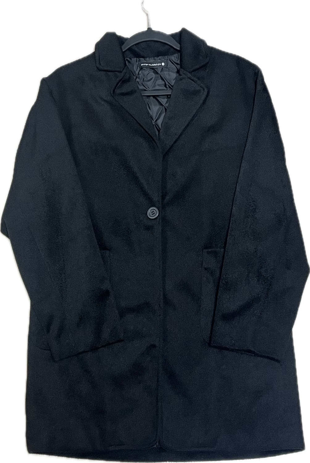 빈티지 블랙  세미 롱코트 상품이미지1