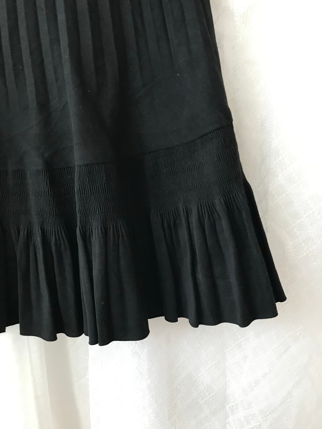 블랙 플리츠 스커트  상품이미지5