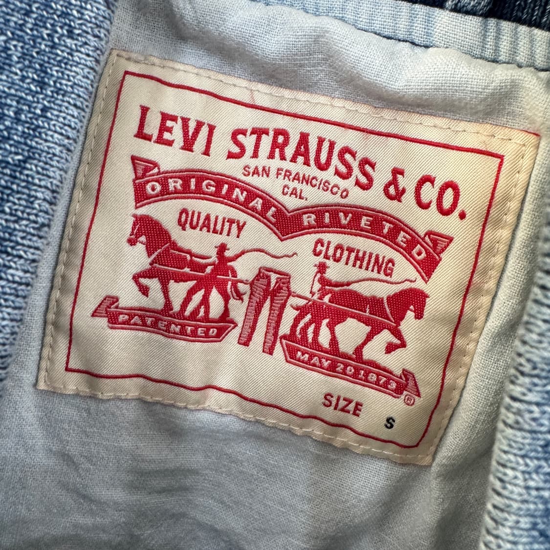 S 리바이스 데님 블루종 집업 자켓  상품이미지6