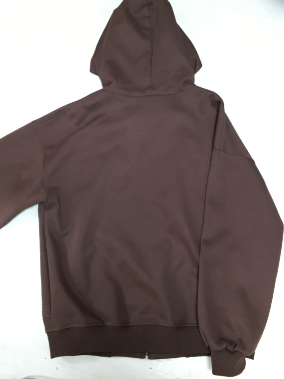 아사키프레자키 체크 브라운 후드집업 M 상품이미지5