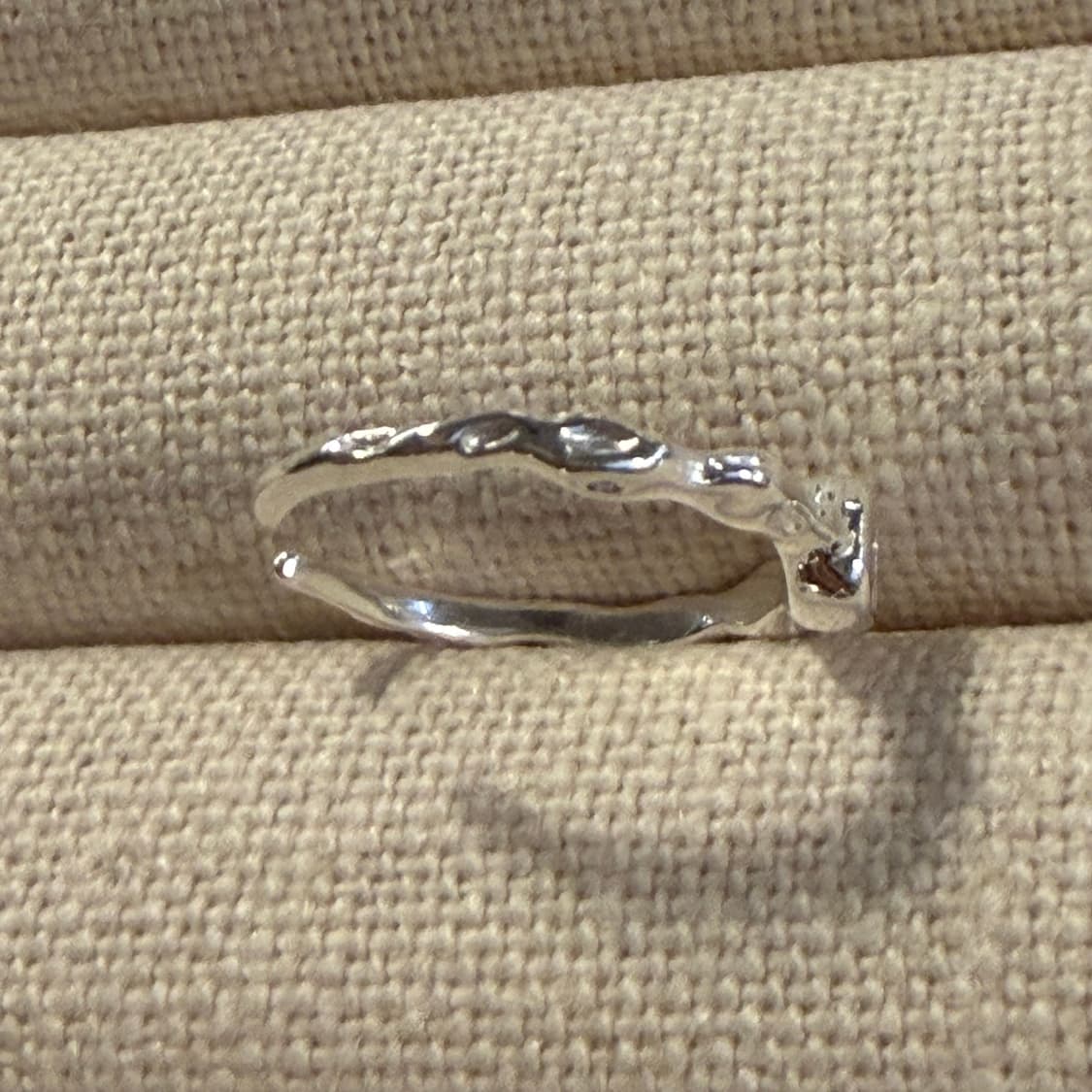 새상품 여성 오픈링 중앙큐빅 반지 은반지 실버링 상품이미지7