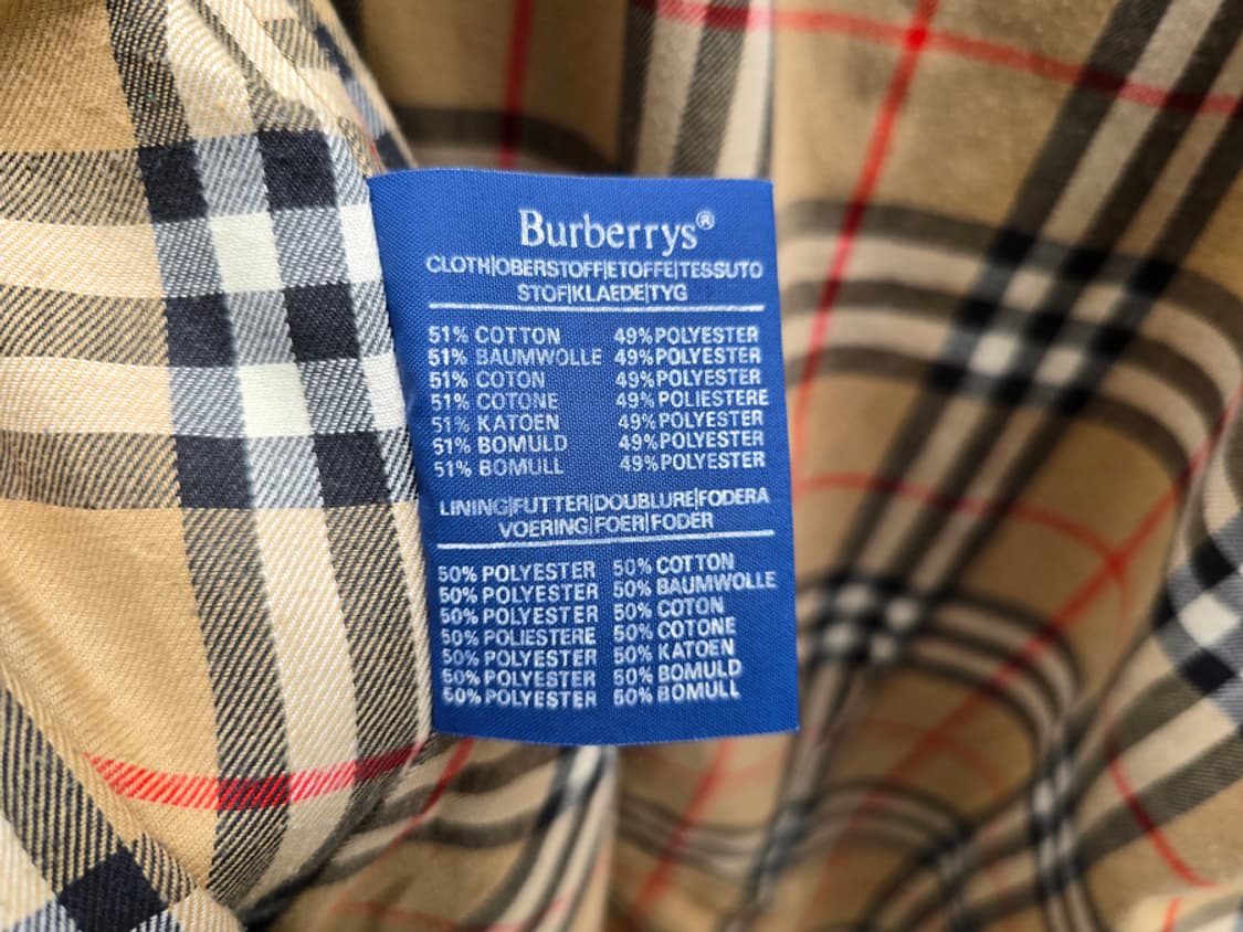 90s 버버리 싱글 코트 (made in england) 상품이미지7