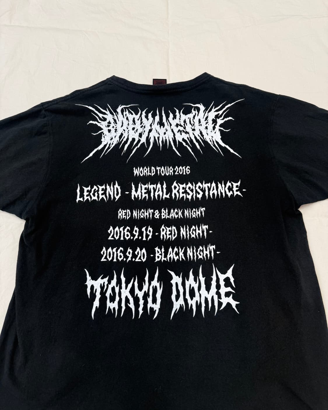 BABYMETAL 2016 WORLD TOUR 밴드 티셔츠 상품이미지4