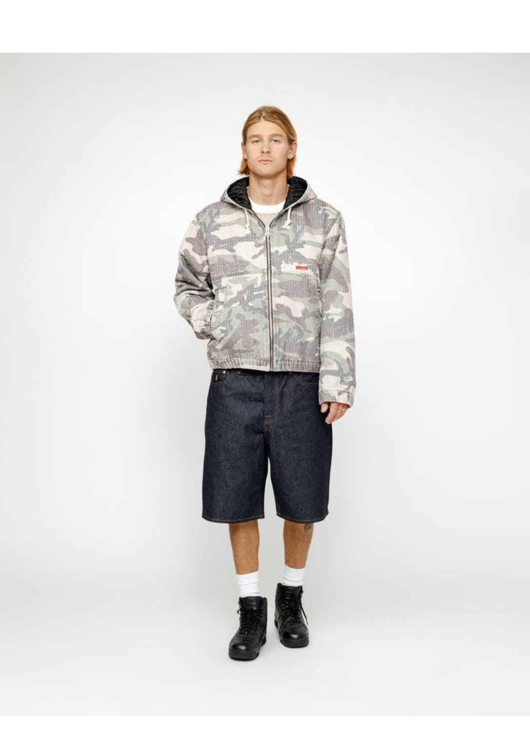 스투시 워크 자켓 카모 캔버스 니들펀치 울랜드 카모 자켓 (새제품) 상품이미지7