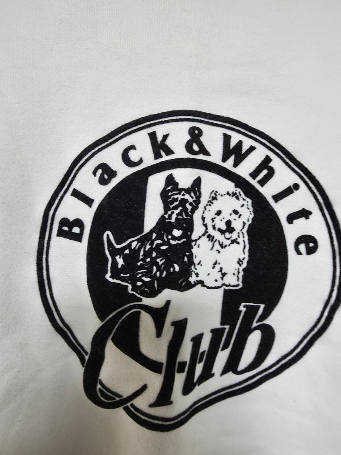 블랙화이트맨투맨 M 상품이미지3