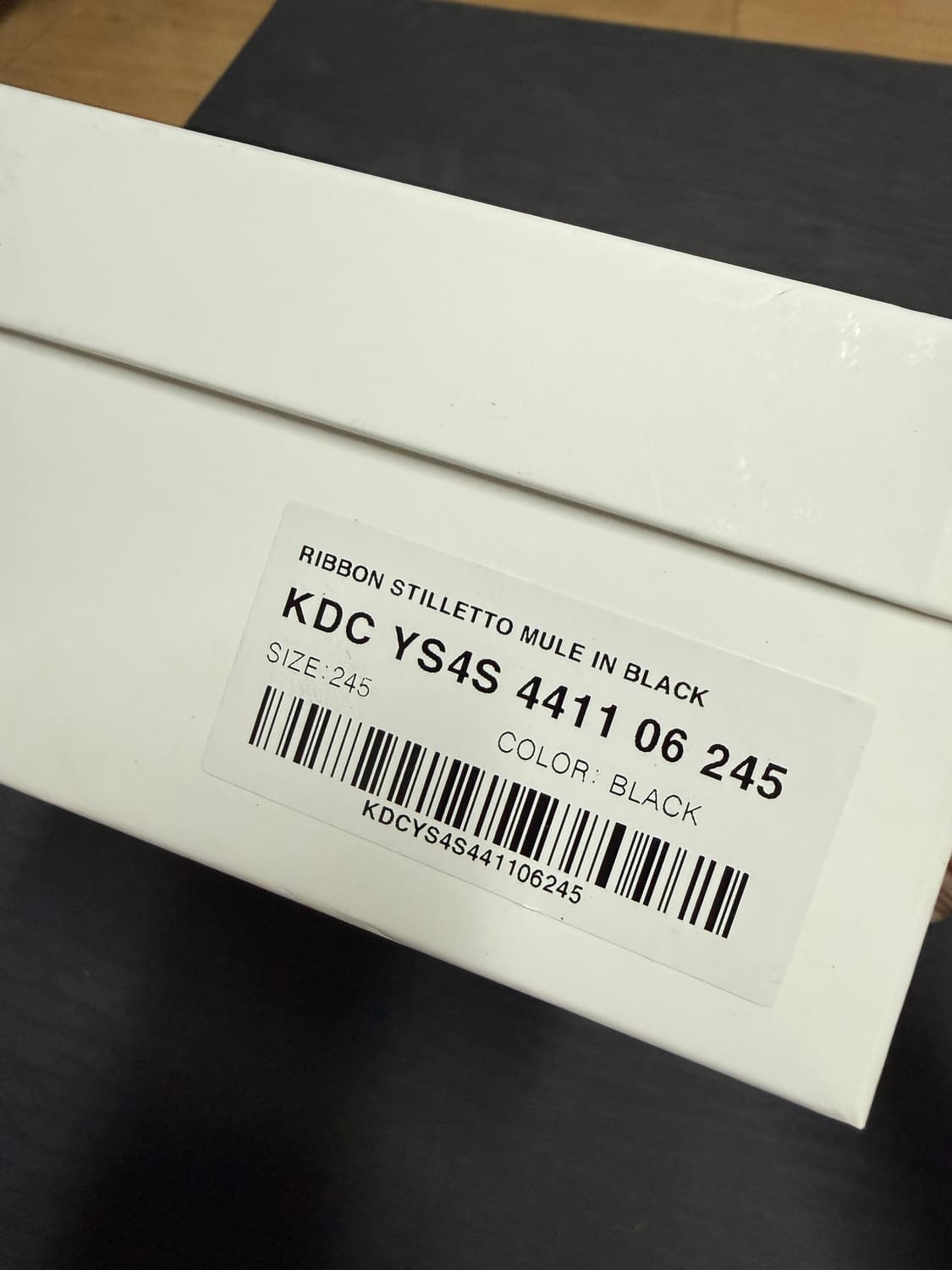 다이닛 리본 스틸레토 뮬 블랙 245 상품이미지6