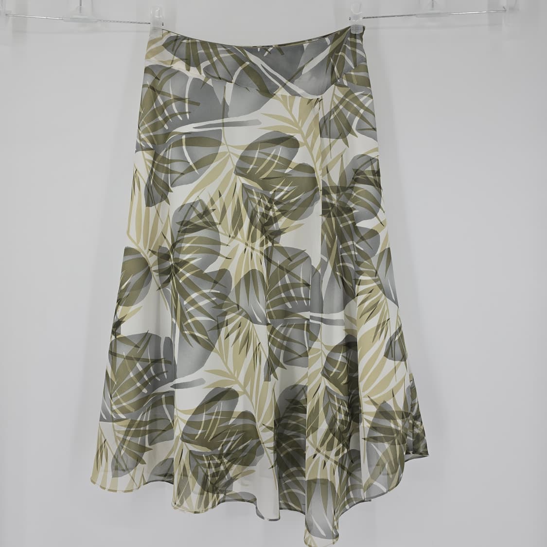 일본 빈티지 나뭇잎 패턴 롱 스커트 쉬폰 치마 28 상품이미지1