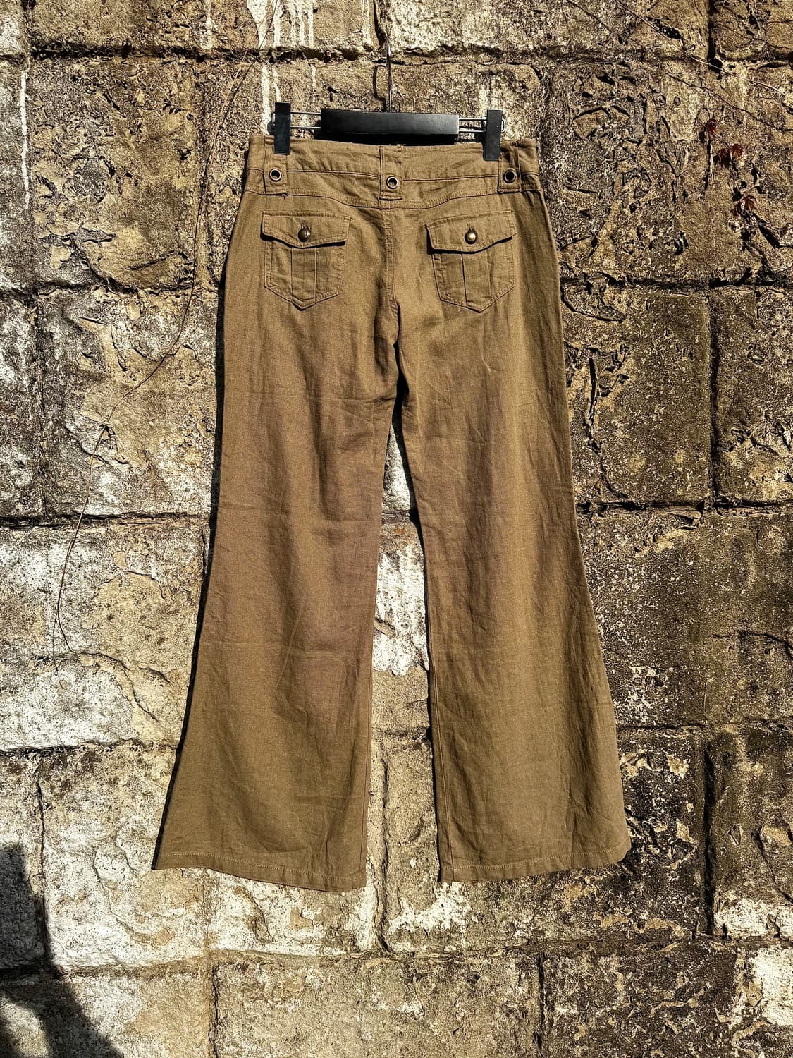 Brown linen Bootcut Pants 상품이미지8