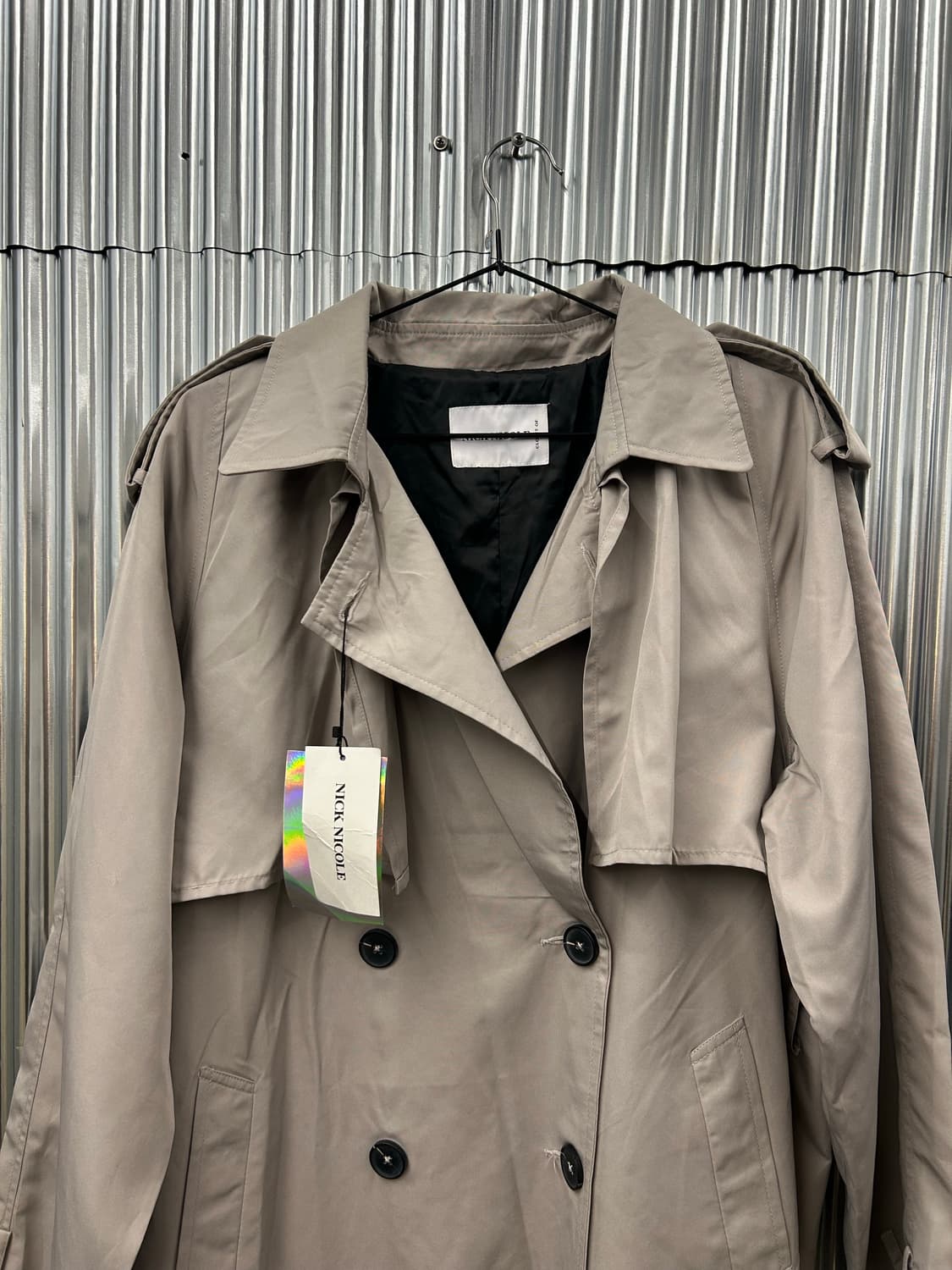 NICK NICOLE 베이지 트렌치 코트 상품이미지5