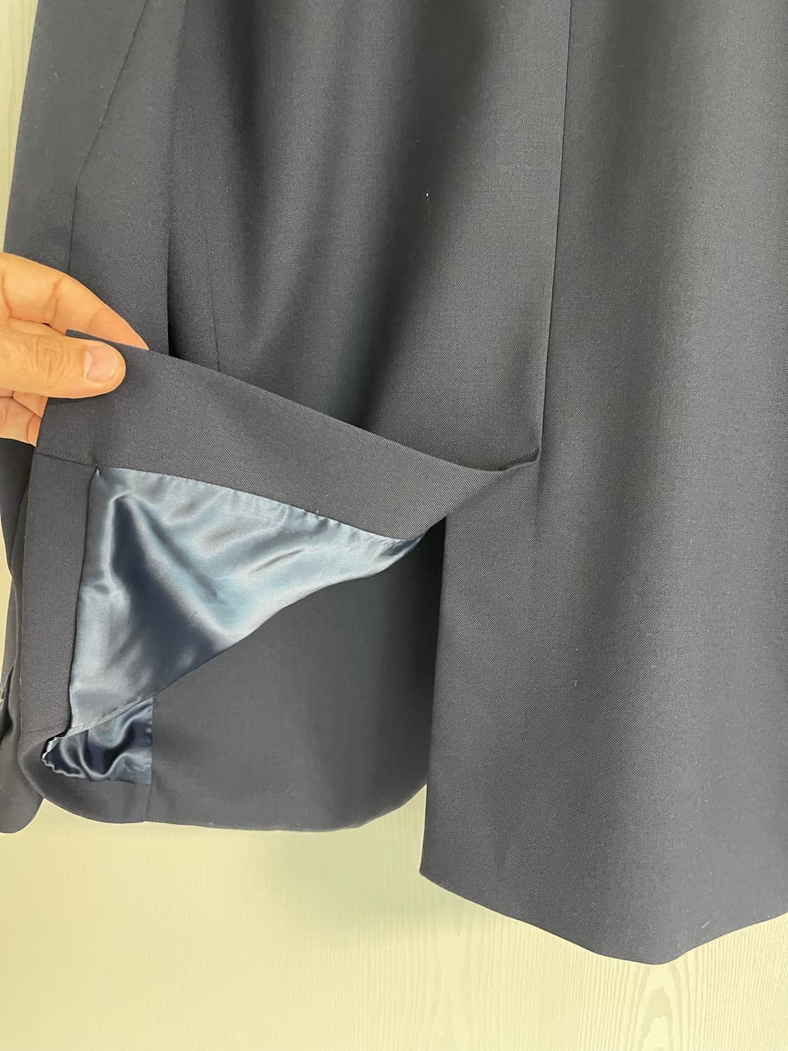 러프 사이드 리포터 셋업 울혼방 네이비 2사이즈 상품이미지4