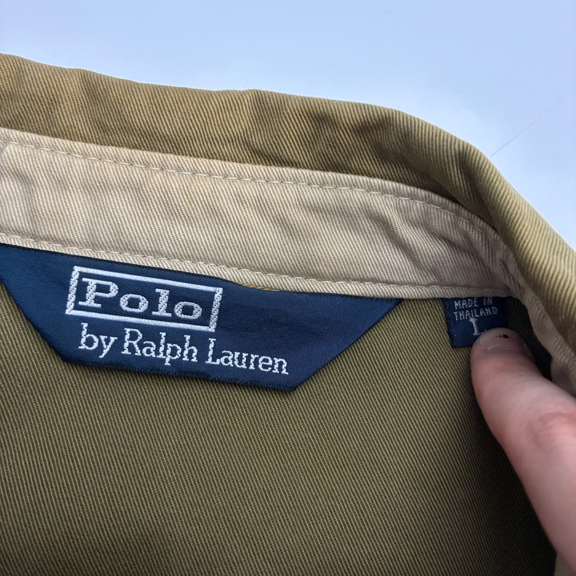 Polo  폴로 랄프로렌 90,s 카키 코튼 해링턴 자켓 상품이미지3