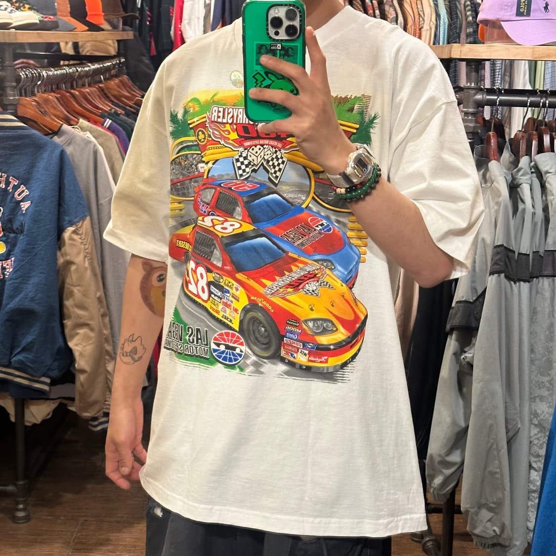 [HI] 빈티지 카 반팔티 화이트 상품이미지3