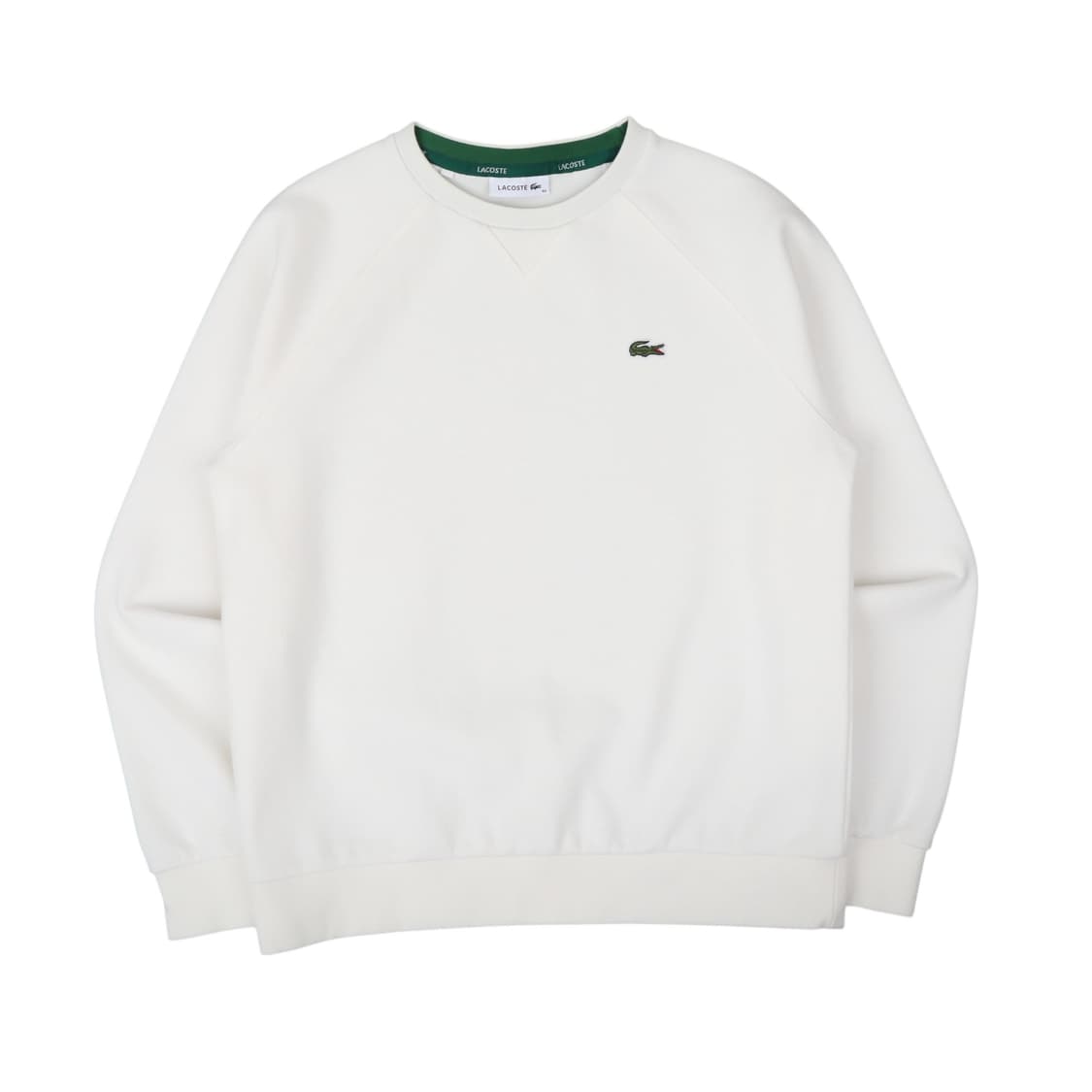 라코스테 화이트 크루넥 스웻셔츠 상품이미지1