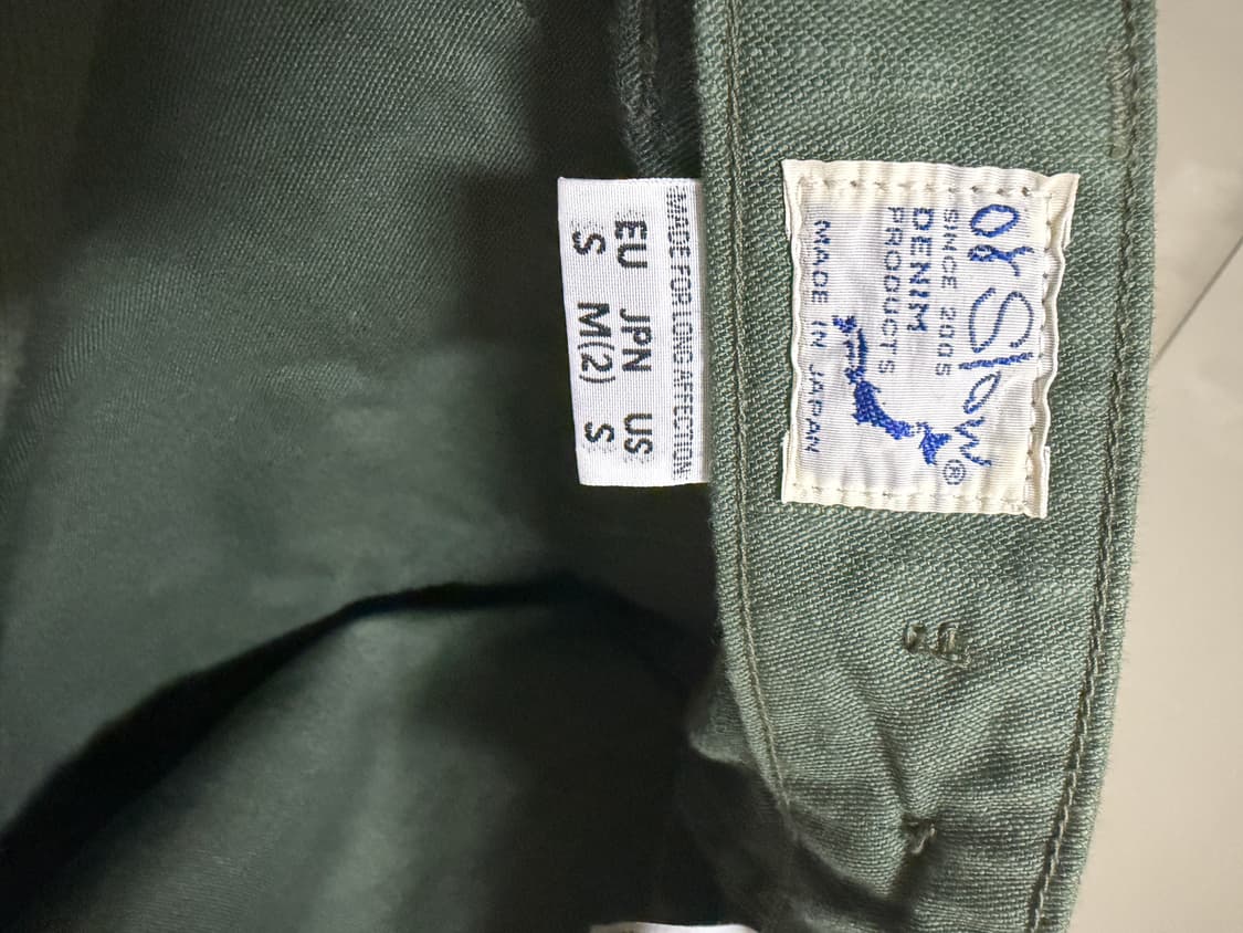 오어슬로우 퍼티그 팬츠 카키 재팬 m사이즈(2) 상품이미지1