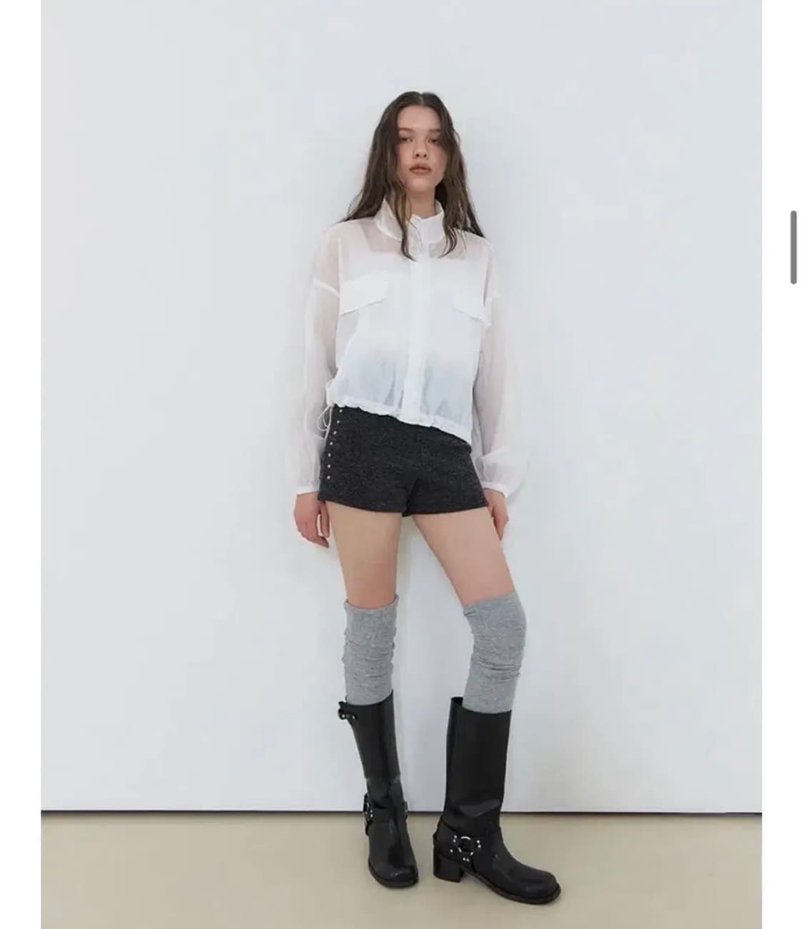 에트몽 Sheer Wind Jumper, White 상품이미지2
